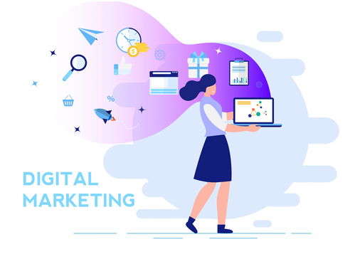 創意數字營銷女子插畫 賦能品牌，點亮數字文化新生態